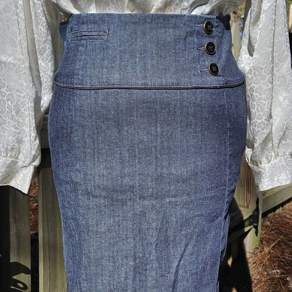 Idra brand High Waisted Stretch Pencil Skirt - Picture 2 of 7